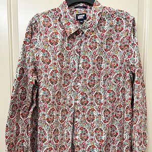 Land's End Women's 20W Paisley Print Button Down